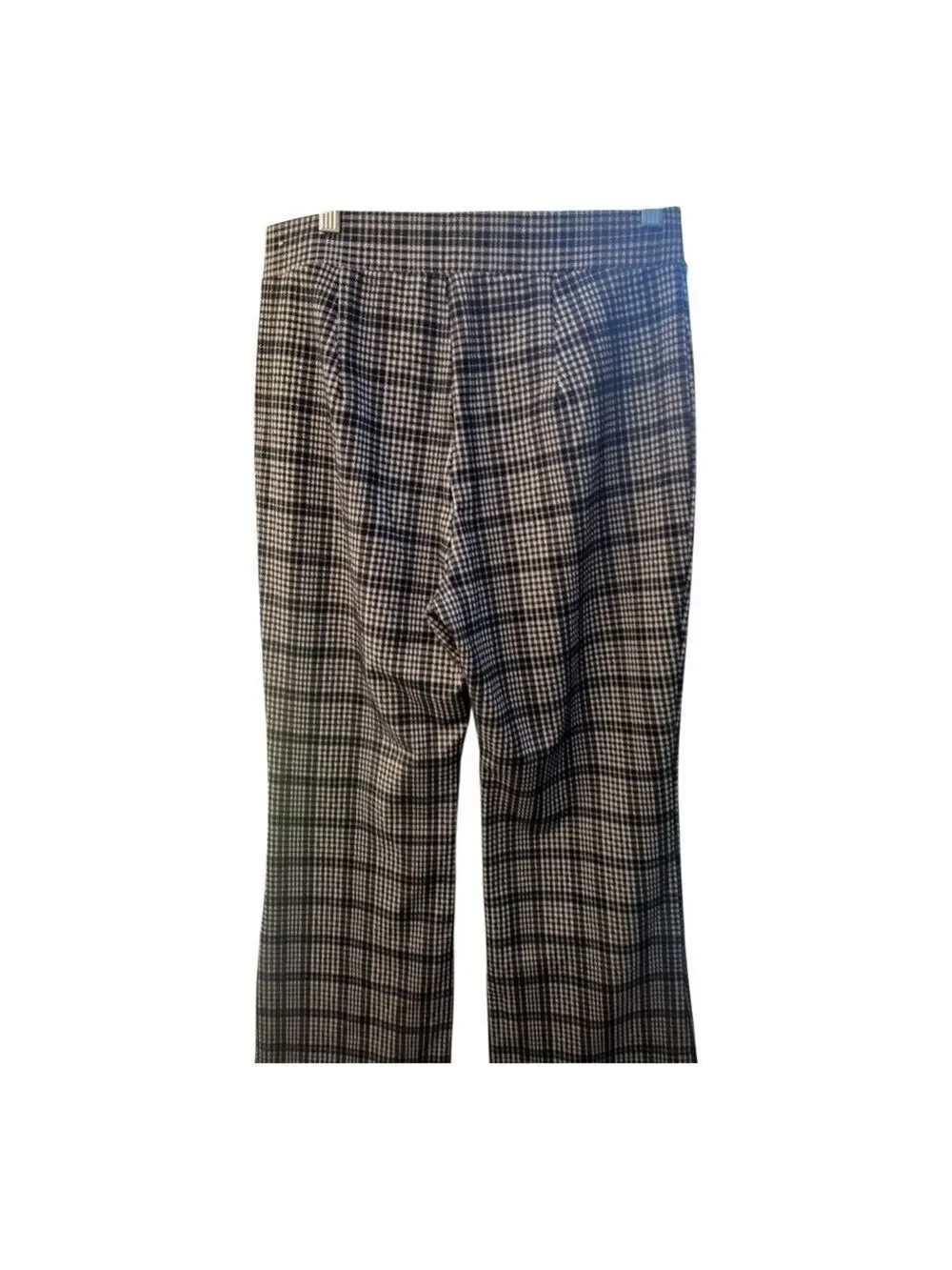 Michael Kors Black and White Plaid Trousers